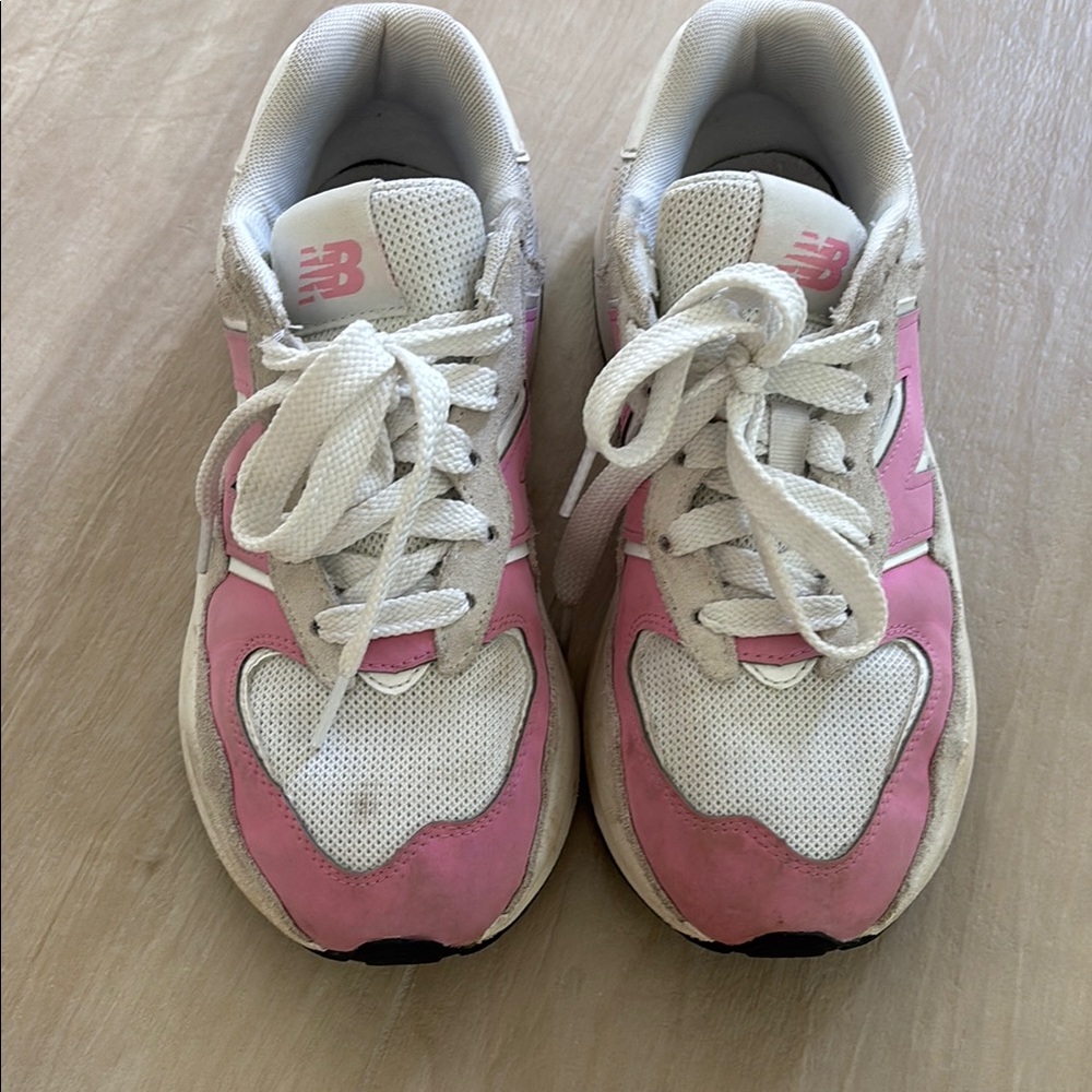 New Balance Pink and White Sneakers
